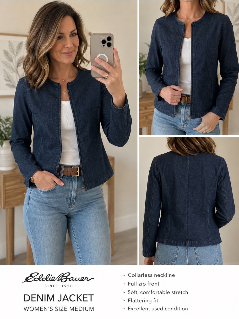 EUC Eddie Bauer Denim Jacket medium